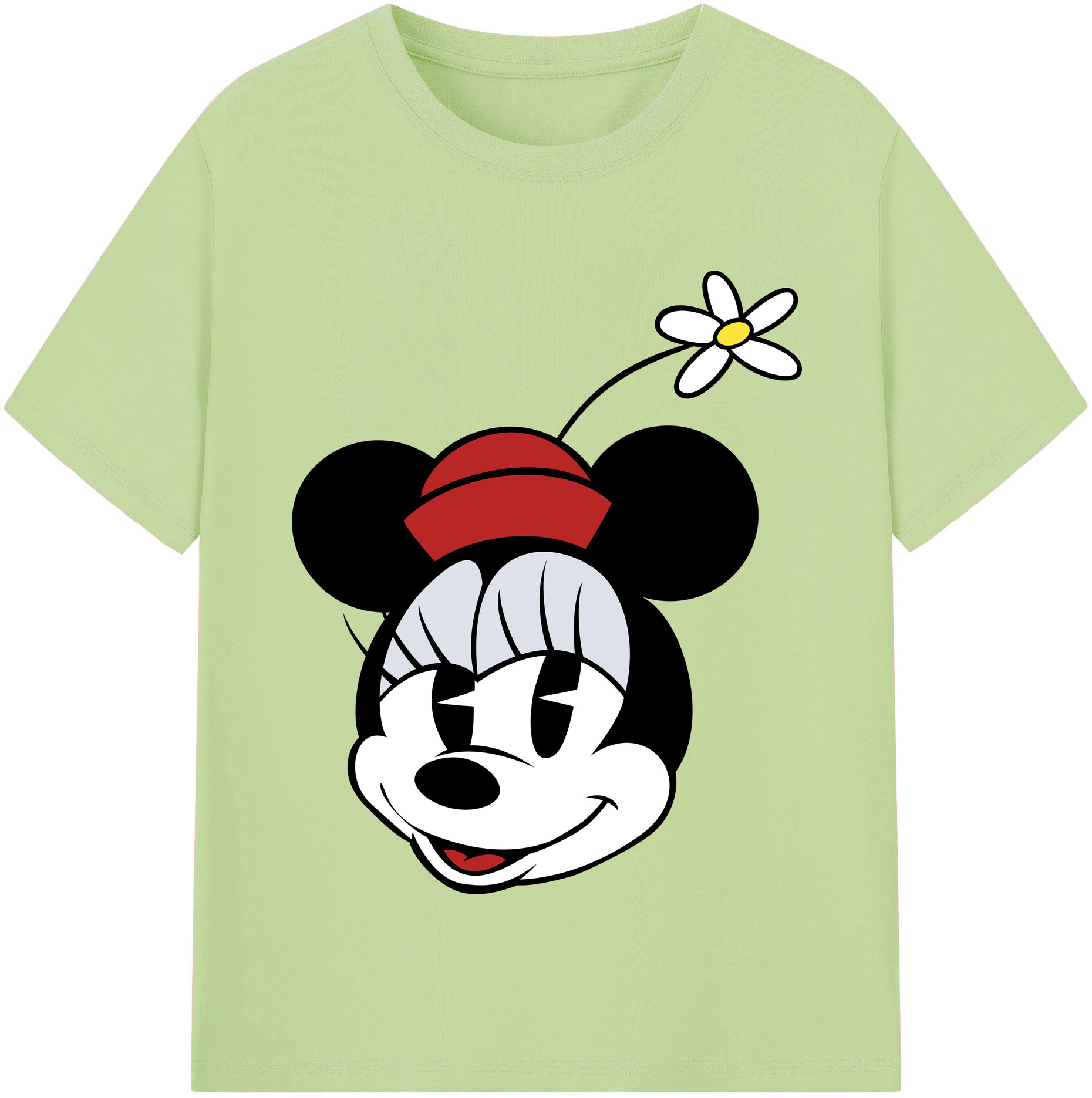 （画像用） ミッキーマウス Mickey Mouse 綿100％半袖Tシャツ（フロントプリント）